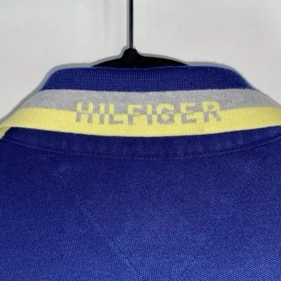 Tommy Hilfiger Men's Short Sleeve Colorblock Knit Polo Hilfiger Collar Size M - Picture 11 of 12